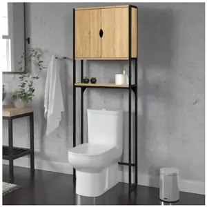 Comparateur de prix : IDMarket Meuble Etagère Dessus Wc Placard Detroit Design Industriel