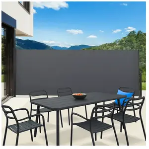 Comparateur de prix : Paravent extérieur rétractable - IDMARKET - Gris anthracite - 400 x 20...