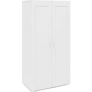 IDMARKET Armoire 2 portes vito penderie 80 cm avec étagères rangement maxi capacité pas cher