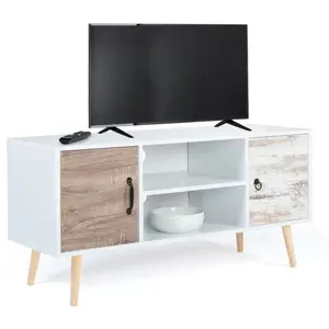Idmarket - Meuble tv 113 cm scandinave bahia 2 portes pas cher