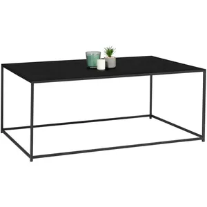 IDMARKET Table basse DAVIS en métal noir mat pas cher