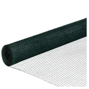 IDMARKET Grillage pour poules vert 1x25M maille 25mm triple torsion cl... pas cher