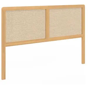 Tête de lit - IDMARKET - EDHEN - Bois d'hévéa et cannage - 160 x 108 x 3 cm pas cher