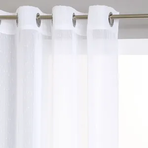 Voilage à rayures - ATMOSPHERA - 140 x 240 cm - Polyester - illets pas cher