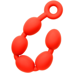 Boules anales en silicone STRETCH EGGS L 47 x 6 cm Rouges rouge pas cher