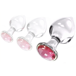Plug Bijou en verre Diamond Glassy L 8.5 x 4cm pas cher
