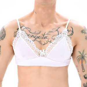 NoGenderWear Soutien-Gorge Lace Border Blanc L pas cher