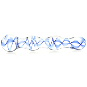 Gode en verre Screw Beads 17 x 3.5cm pas cher