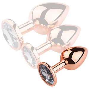 MyPlayToys Plug Bijou anal PinkyGold S 6.5 x 2.7cm Bijou transparent pas cher