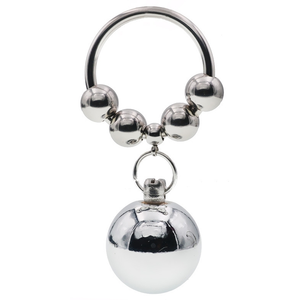 MenSteel Anneau en métal avec 1 boule Weight Hanger 90g  L pas cher