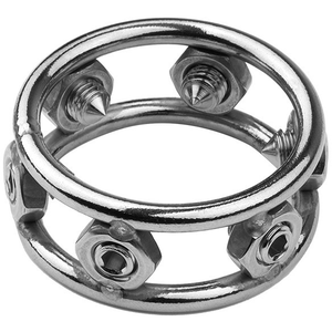 MenSteel Cockring en métal avec Pics Spikes Steel 33 mm pas cher