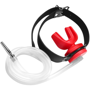 Plug Pénis avec Bâillon Urinoir - Plug 4 x 0.7cm Rouge  