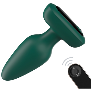 AnalTech Plug vibrant Silicone Visual 10 x 4.2cm Vert pas cher