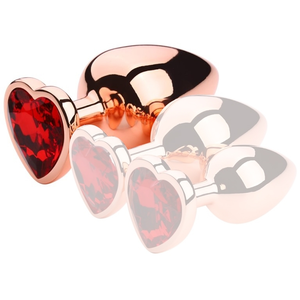 MyPlayToys Plug Bijou Anal Gold Heart L 8 x 4.1cm Rouge   pas cher