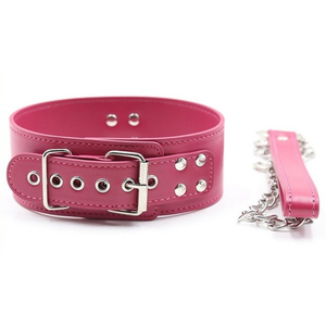 Collier Laisse Pin Lock Fuchsia  