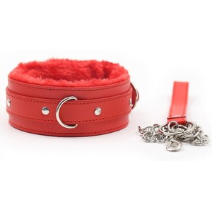 Collier et laisse Fur Sweet Rouge   pas cher