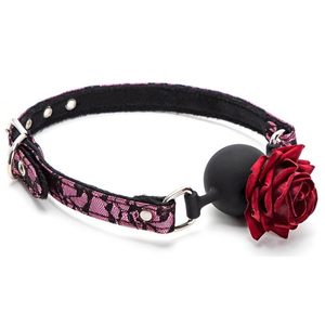 Baillon Boule avec Rose Bud Gag Rose pas cher
