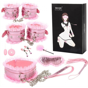 Coffret Bdsm lace Light 8 Pièces Rose pas cher