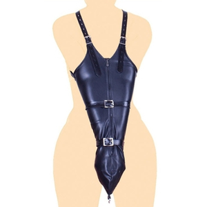 KinkHarness Camisole Strict Leather Zipper   pas cher