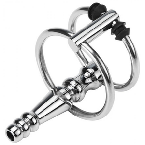Plug Urètre percé Ribbed Ringo 4cm - Diamètre 10mm pas cher