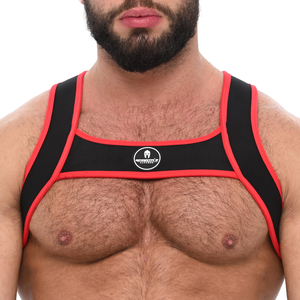 Harnais Néoprène Zeus Noir-Rouge noir S/M