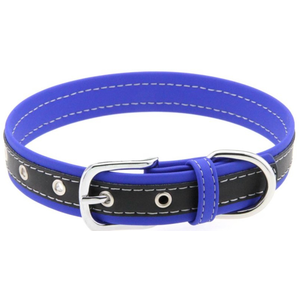 Collier Bicolore Simili Constrated Bleu Foncé pas cher