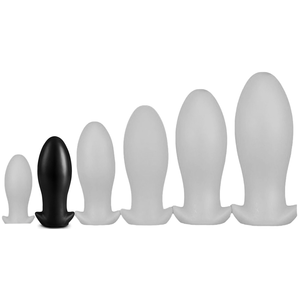 EggPlay Plug Silicone Saurus Egg M 12 x 5.3cm Noir pas cher