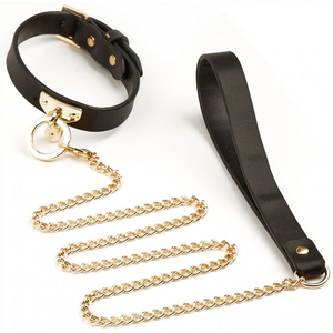 Collier et Laisse Sclave Noirs   pas cher