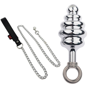 Plug en métal Butt Pal avec laisse 8 x 4cm pas cher