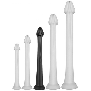 DarkSil Gode long Whale Dildo L 42 x 6cm - Pointe 5cm Noir pas cher