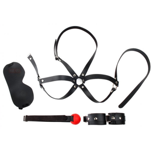 Kit d'Initiation BDSM OBEDIENCE 4 Pièces Noir   pas cher