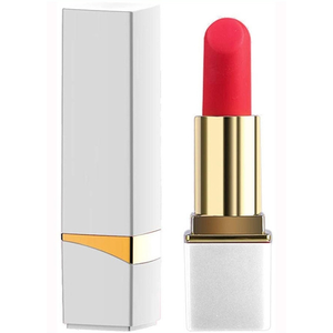 MyPlayToys Mini Vibro LIPSTICK ROCK 8.7 x 2.3cm Blanc pas cher