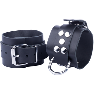 Menottes en cuir Ultra Noires   pas cher