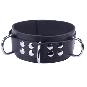 Collier en cuir Ultra Noir   pas cher