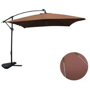 Comparateur de prix : Concept-Usine Solenzara Néon Chocolat : Parasol Led Déporté 3x3m