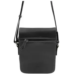 Sacoche - Francinel - Porto 653110 - Noir - Cuir et Toile - Bandoulière réglable pas cher