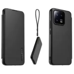 Etui à rabat au touché peau pour Xiaomi 13 Made For Xiaomi + Dragonne amovible NoirVendu pargalaxus