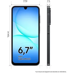 Smartphone Samsung Galaxy A17 67 5G Double nano SIM 128 Go Noir pas cher