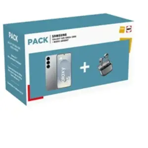 Pack Smartphone Samsung Galaxy S25 6,2" 5G Double SIM 128 Go Gris + Bu... pas cher