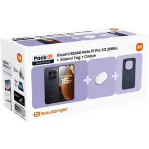 Smartphone XIAOMI Pack Redmi Note 15 Pro 5G 256Go N + Tag pas cher