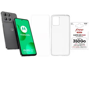 Smartphone Motorola G15 Power 512go Noir + Coque + Verre Trempé pas cher