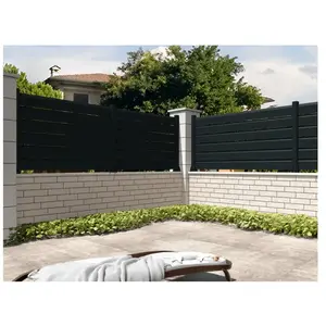 Clôture Brise vue - NO NAME - L 1911 x H 478 mm - Aluminium - Gris anthraciteVendu parcdiscount