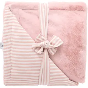 Couverture Luxe rayé vieux rose Soft Stripes pas cher