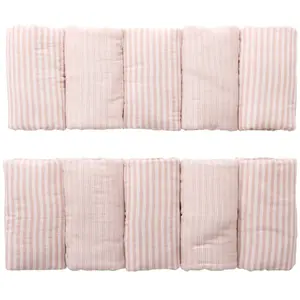 Tour de lit rayé vieux rose Soft Stripes pas cher
