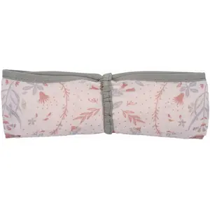 Lange en double gaze de coton gaufré jardin enchanté et vert de gris pas cher