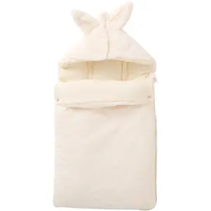 BB & Co Nid d'ange fausse fourrure doublé gaze de coton ivoire (0-6 mois) pas cher