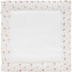 Tapis de jeu réversible et fond de parc clairière et microfibre blanc ...