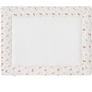 Tapis de jeu réversible et fond de parc clairière et microfibre blanc ... pas cher