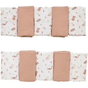 Tour de lit modulable et respirant clairière et Mocha (10 éléments) pas cher