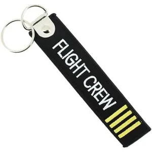 CLJ - Porte-clés - FLIGHT CREW - Noir et blanc - Voyage - Urgence
